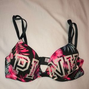 Pink: Tropical Wear Everywhere T-Shirt Bra